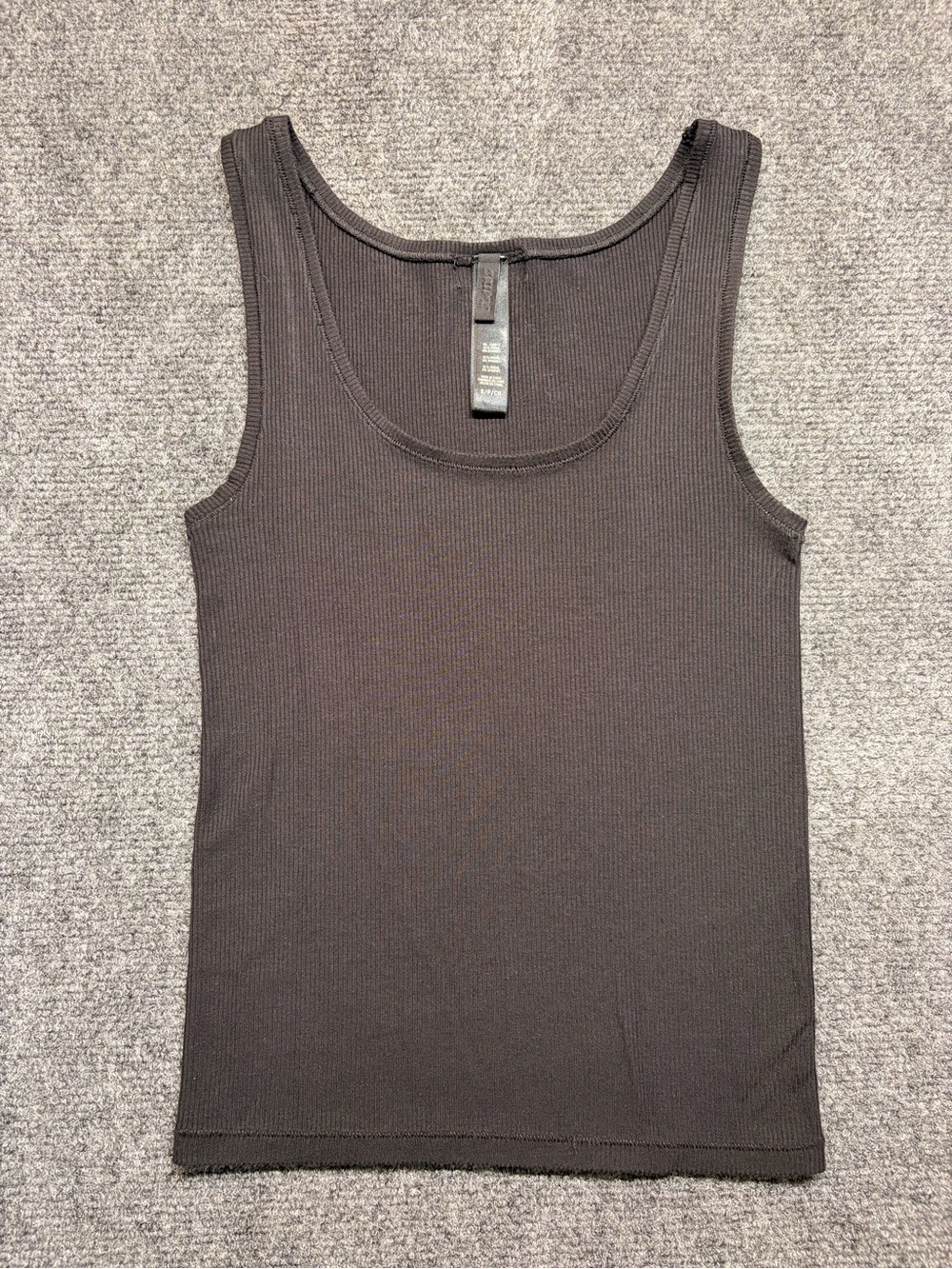 SKIMS Ribbed Tank Top - Black